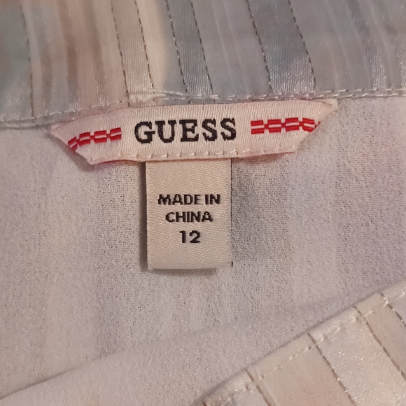 NWT Guess Multicolor Size 12 Adjustable Chiffon Abstract Skirt - Picture 5 of 8